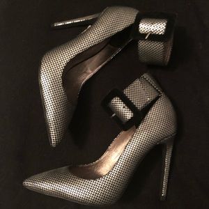 Jeffrey Campbell Silver Ankle Strap Heel